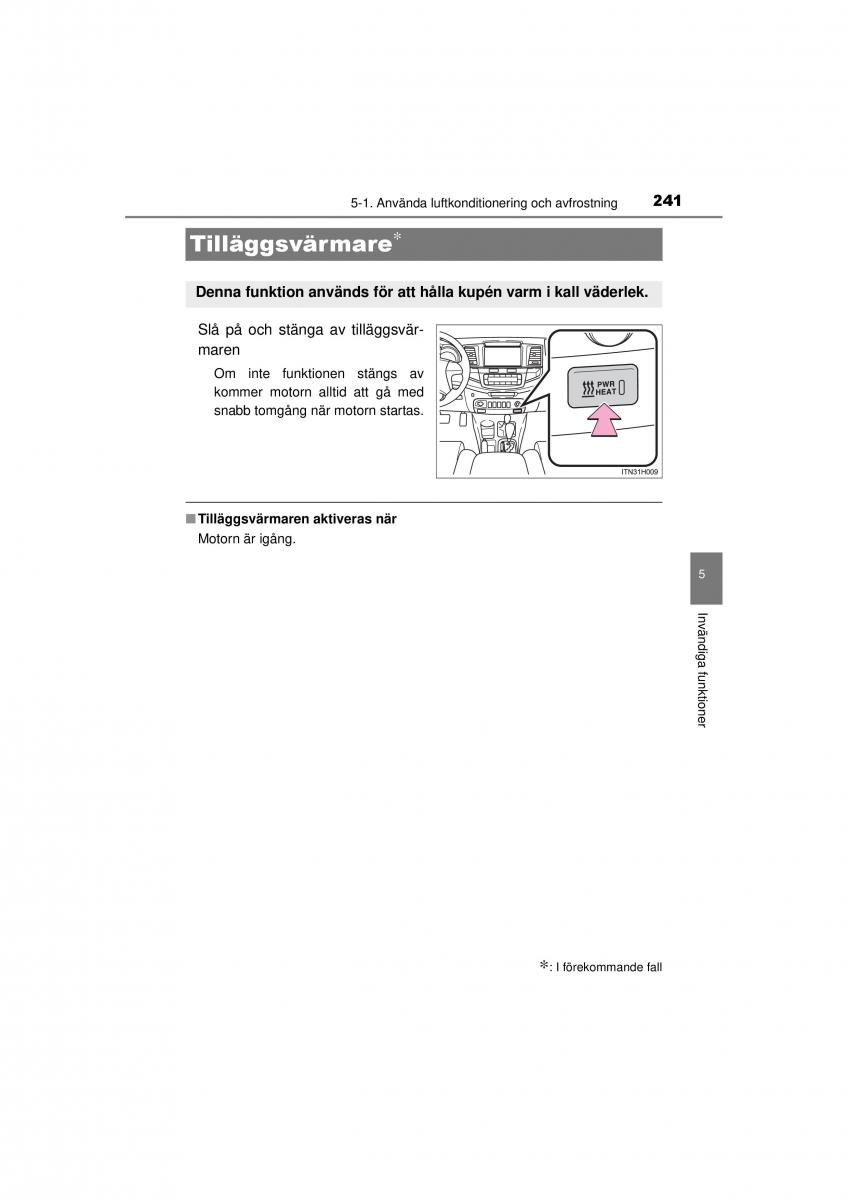 Toyota Hilux VII 7 instruktionsbok / page 241