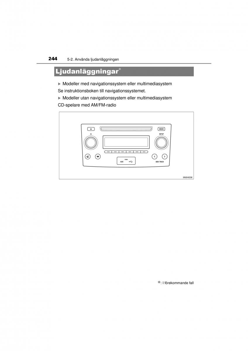 Toyota Hilux VII 7 instruktionsbok / page 244