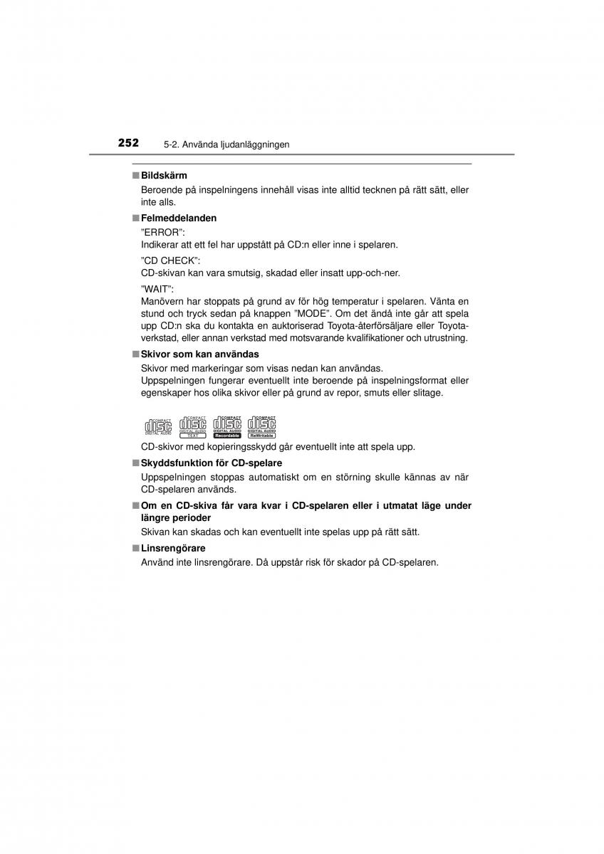 Toyota Hilux VII 7 instruktionsbok / page 252