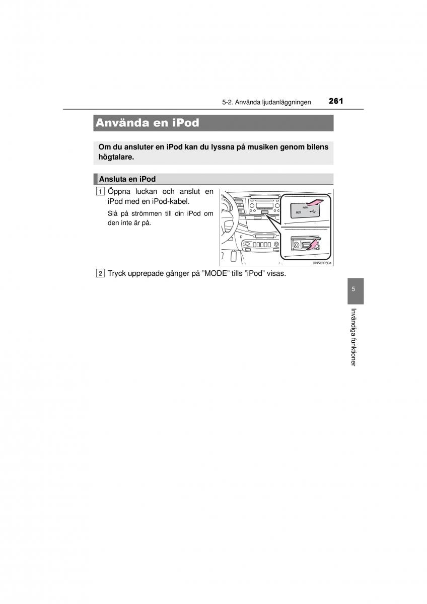 Toyota Hilux VII 7 instruktionsbok / page 261