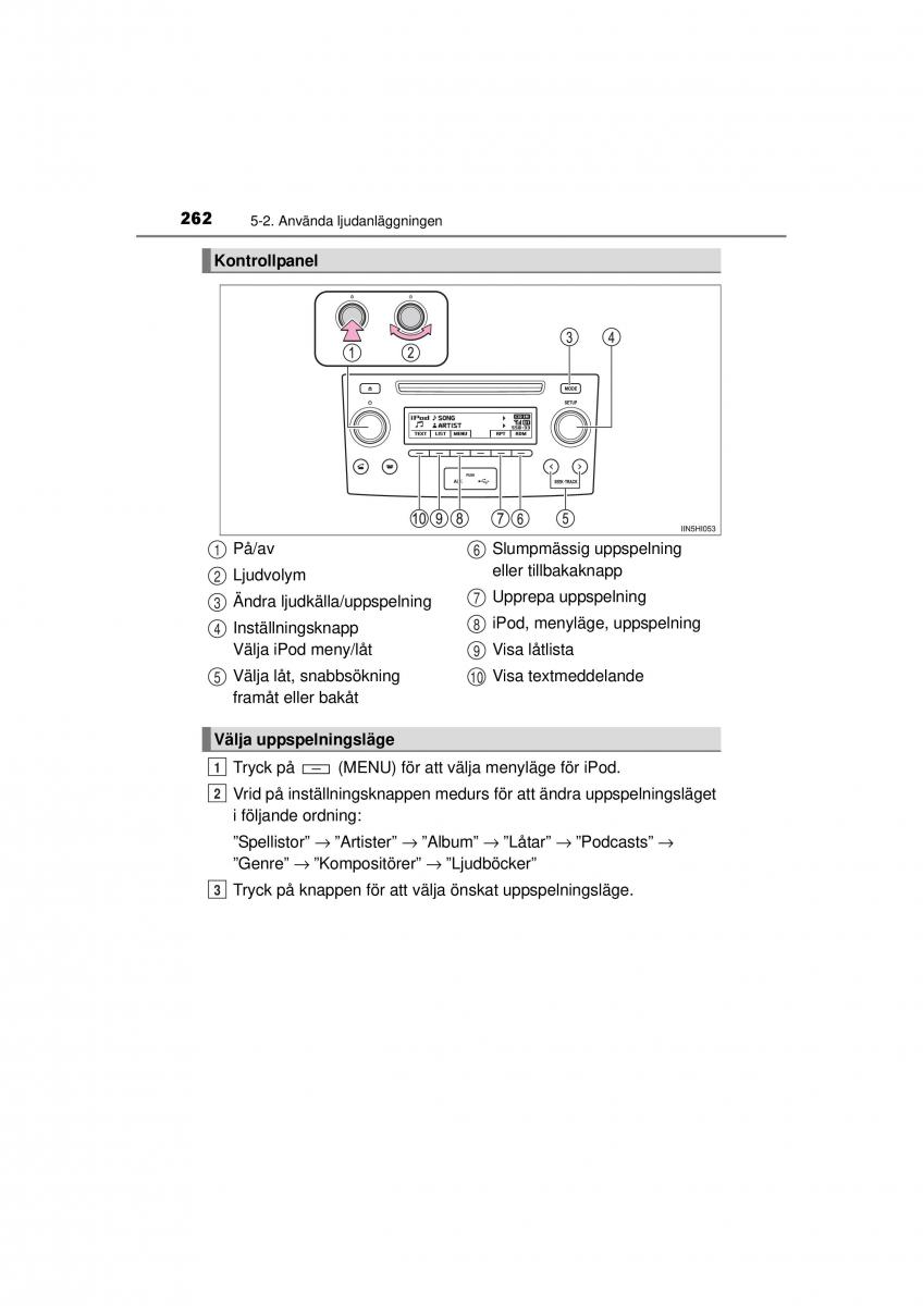 Toyota Hilux VII 7 instruktionsbok / page 262