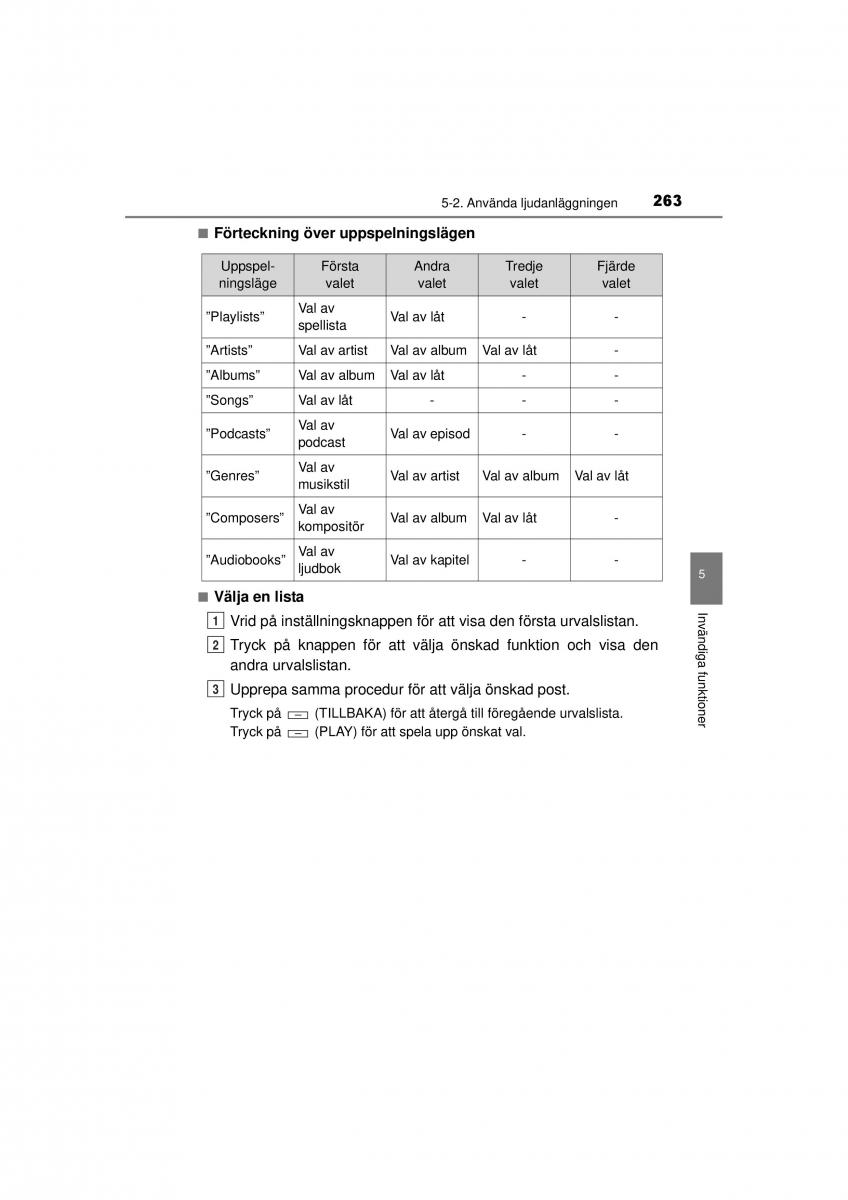 Toyota Hilux VII 7 instruktionsbok / page 263