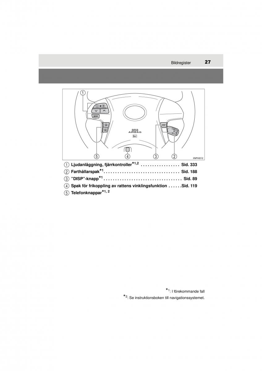 Toyota Hilux VII 7 instruktionsbok / page 27