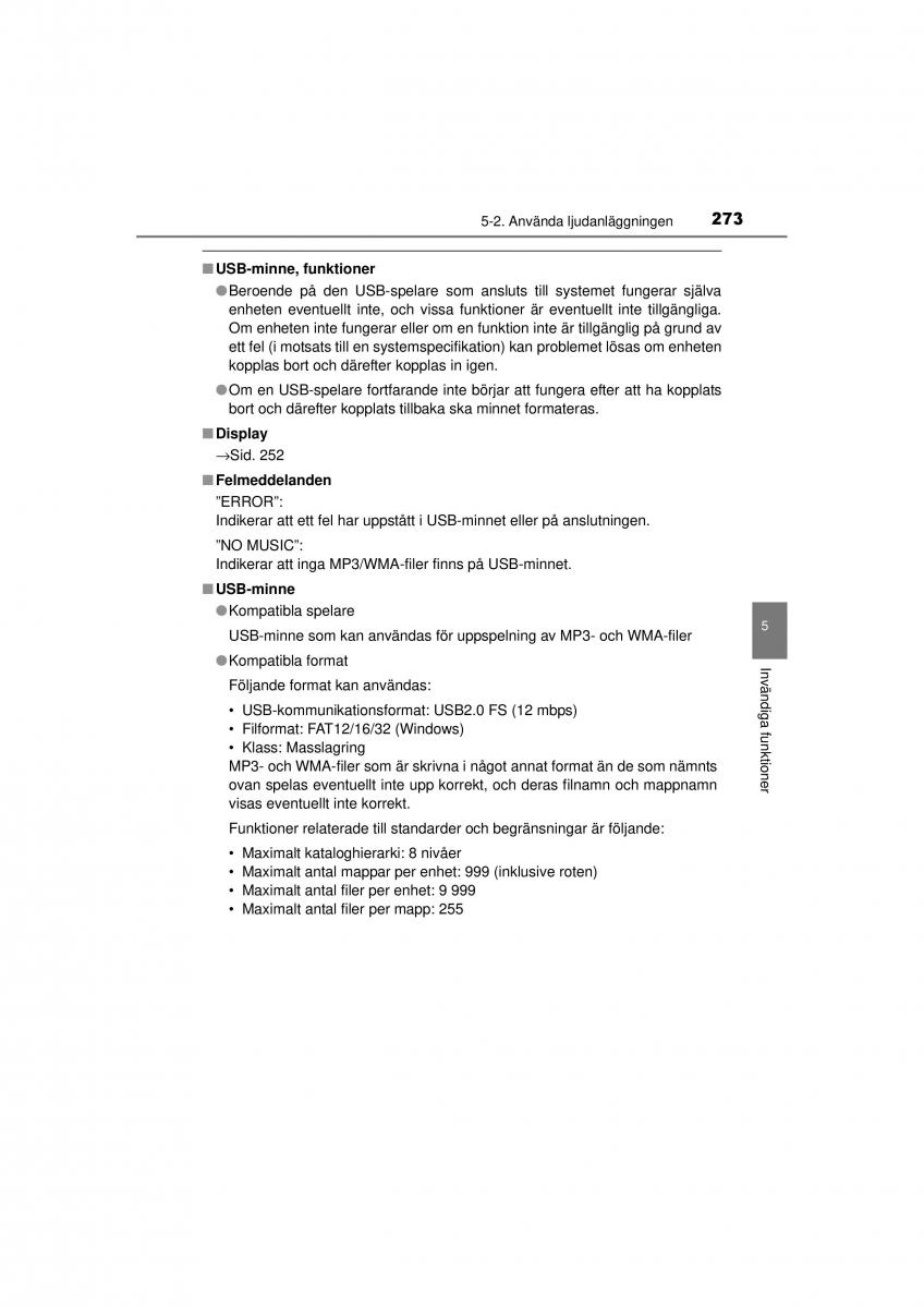 Toyota Hilux VII 7 instruktionsbok / page 273