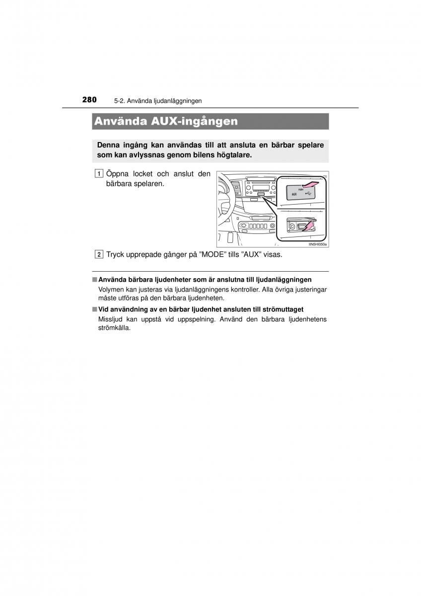 Toyota Hilux VII 7 instruktionsbok / page 280