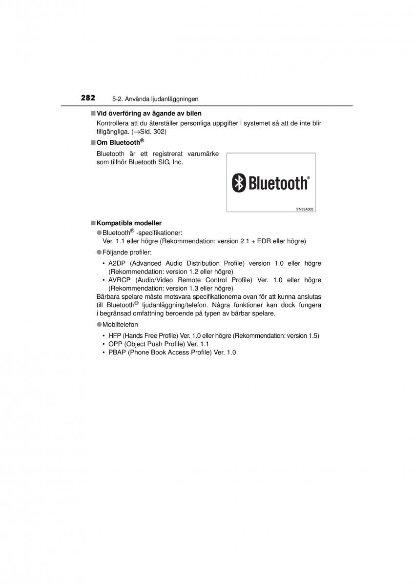 Toyota Hilux VII 7 instruktionsbok / page 282