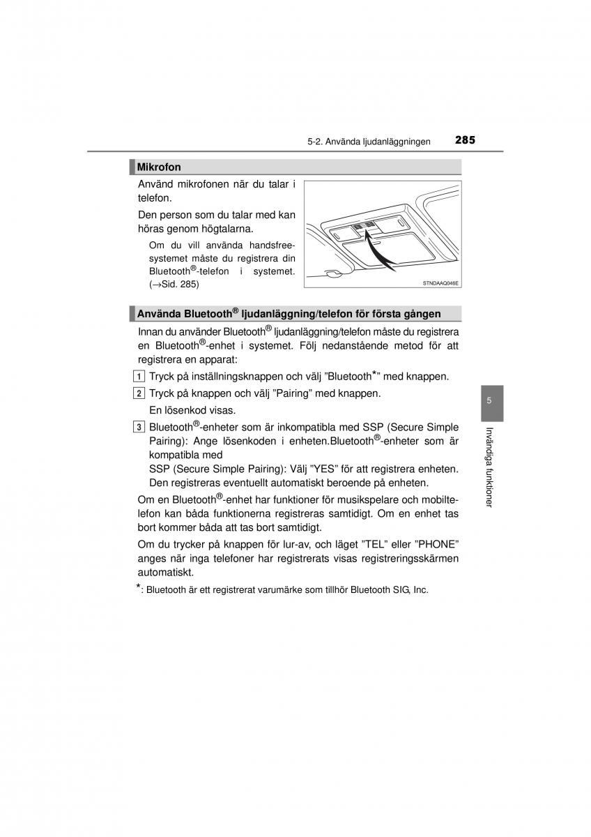 Toyota Hilux VII 7 instruktionsbok / page 285