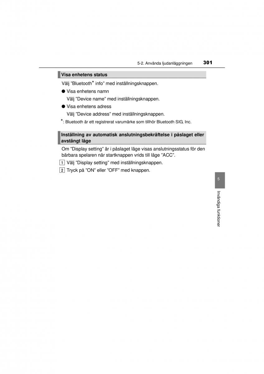 Toyota Hilux VII 7 instruktionsbok / page 301