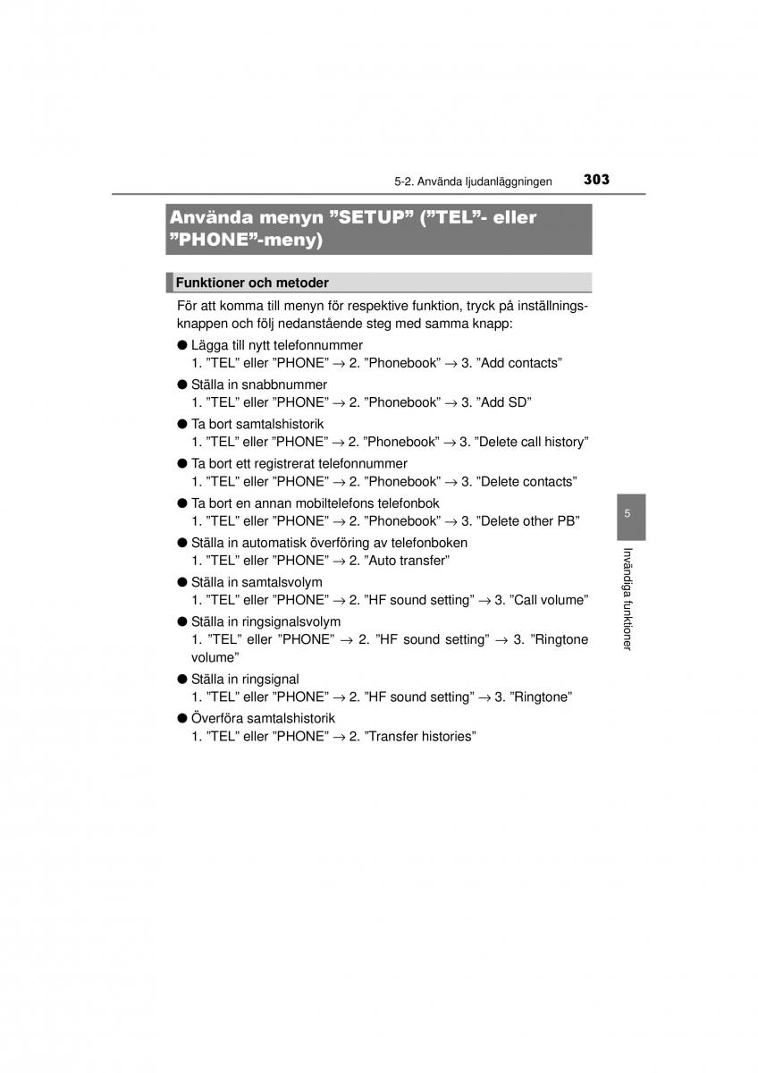 Toyota Hilux VII 7 instruktionsbok / page 303