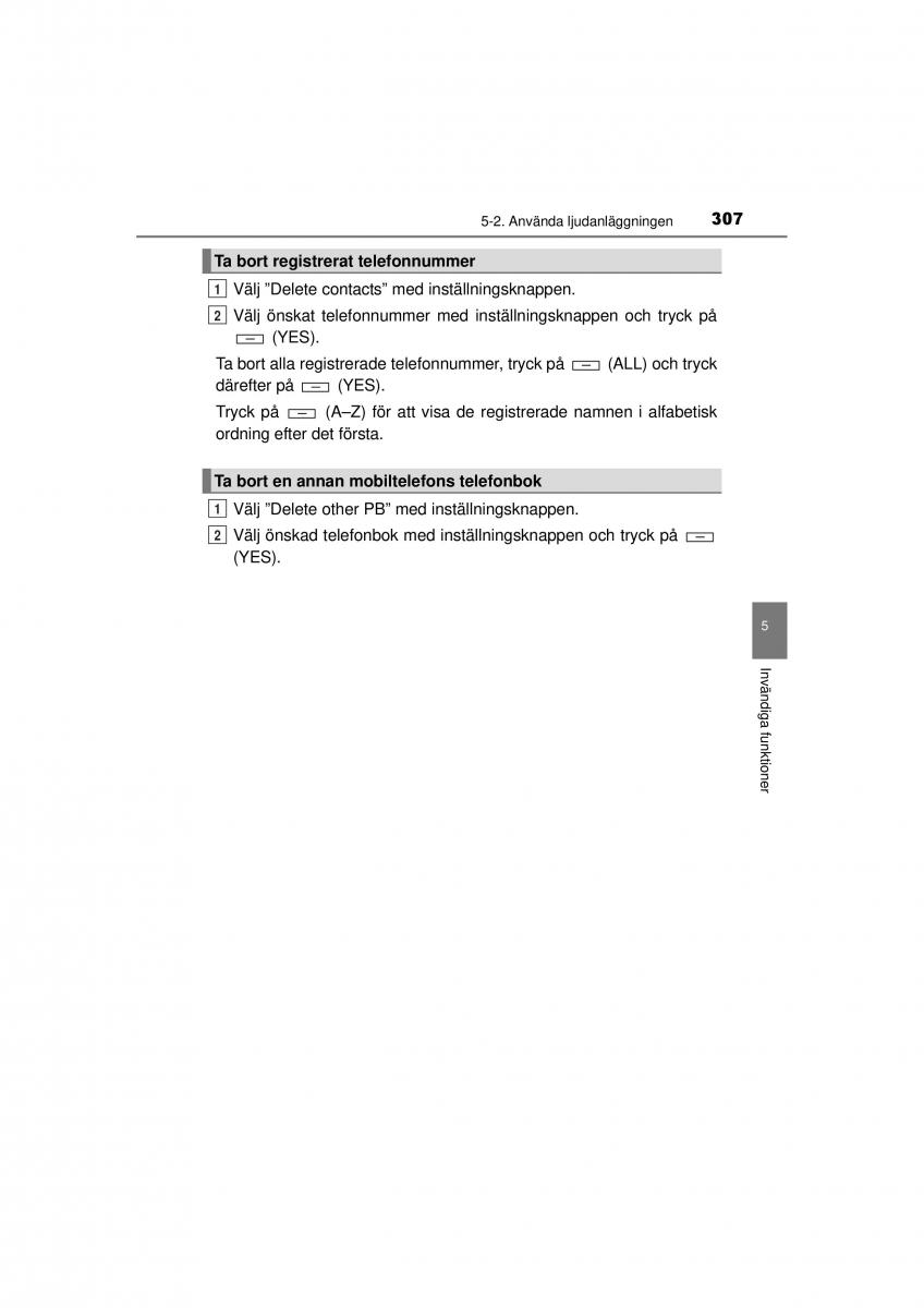 Toyota Hilux VII 7 instruktionsbok / page 307