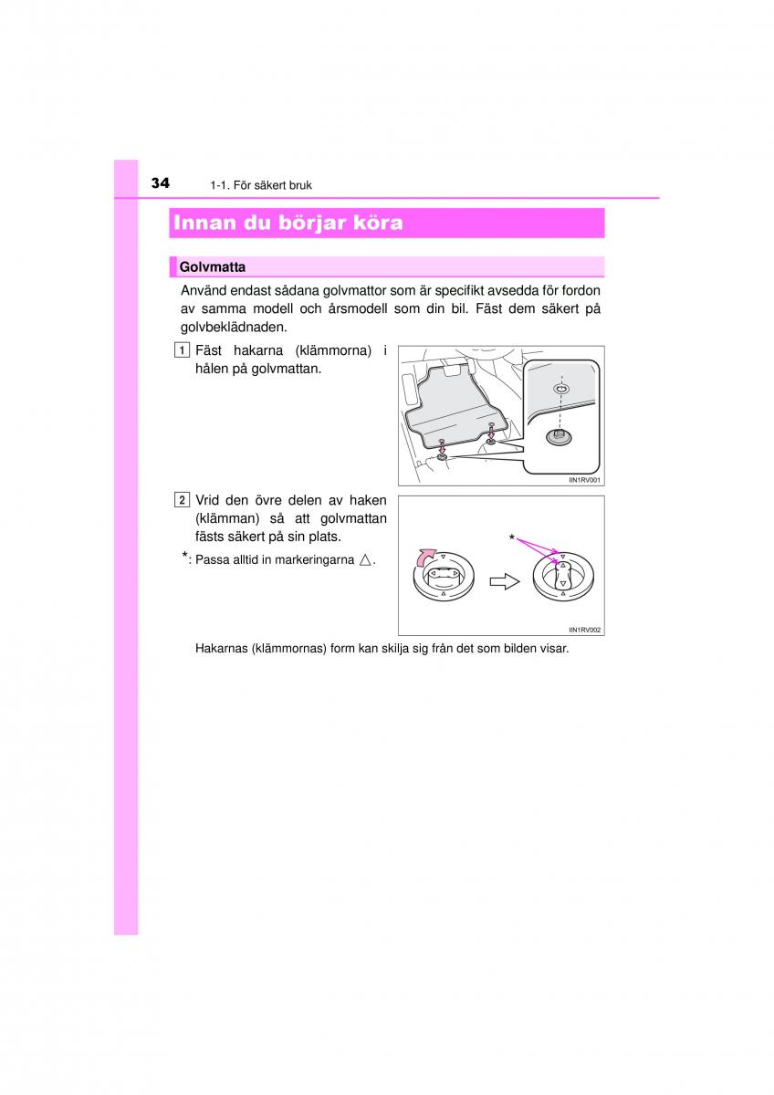 Toyota Hilux VII 7 instruktionsbok / page 34