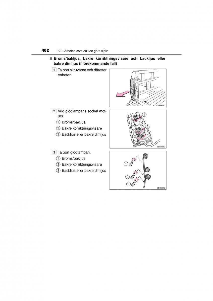 Toyota Hilux VII 7 instruktionsbok / page 402