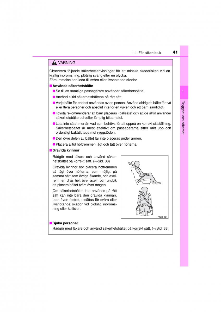 Toyota Hilux VII 7 instruktionsbok / page 41