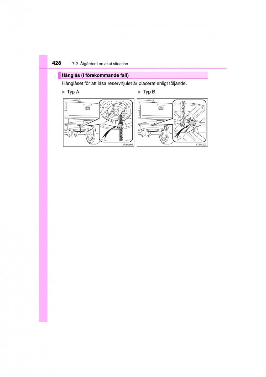 Toyota Hilux VII 7 instruktionsbok / page 428