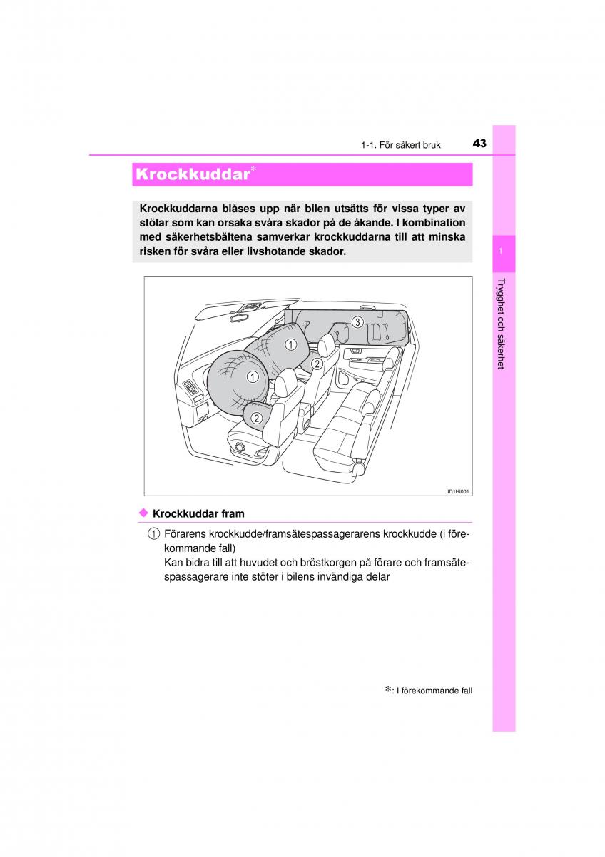 Toyota Hilux VII 7 instruktionsbok / page 43