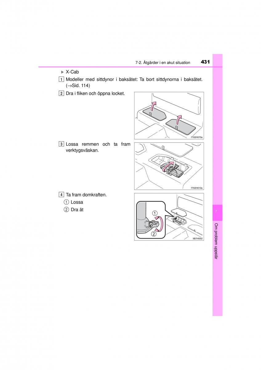 Toyota Hilux VII 7 instruktionsbok / page 431