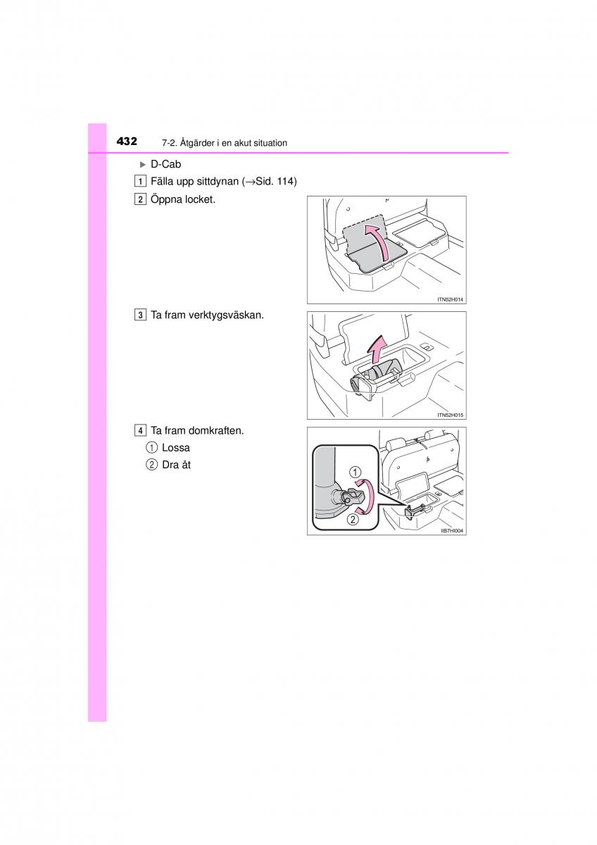 Toyota Hilux VII 7 instruktionsbok / page 432