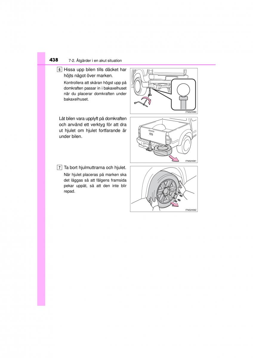 Toyota Hilux VII 7 instruktionsbok / page 438