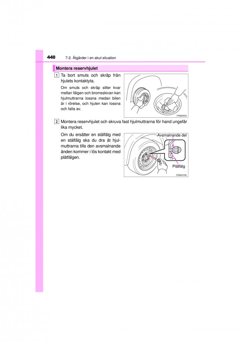 Toyota Hilux VII 7 instruktionsbok / page 440