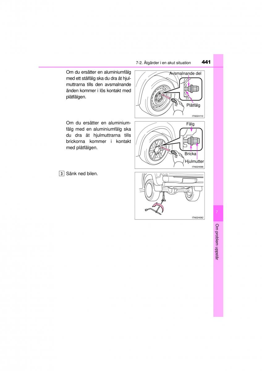 Toyota Hilux VII 7 instruktionsbok / page 441