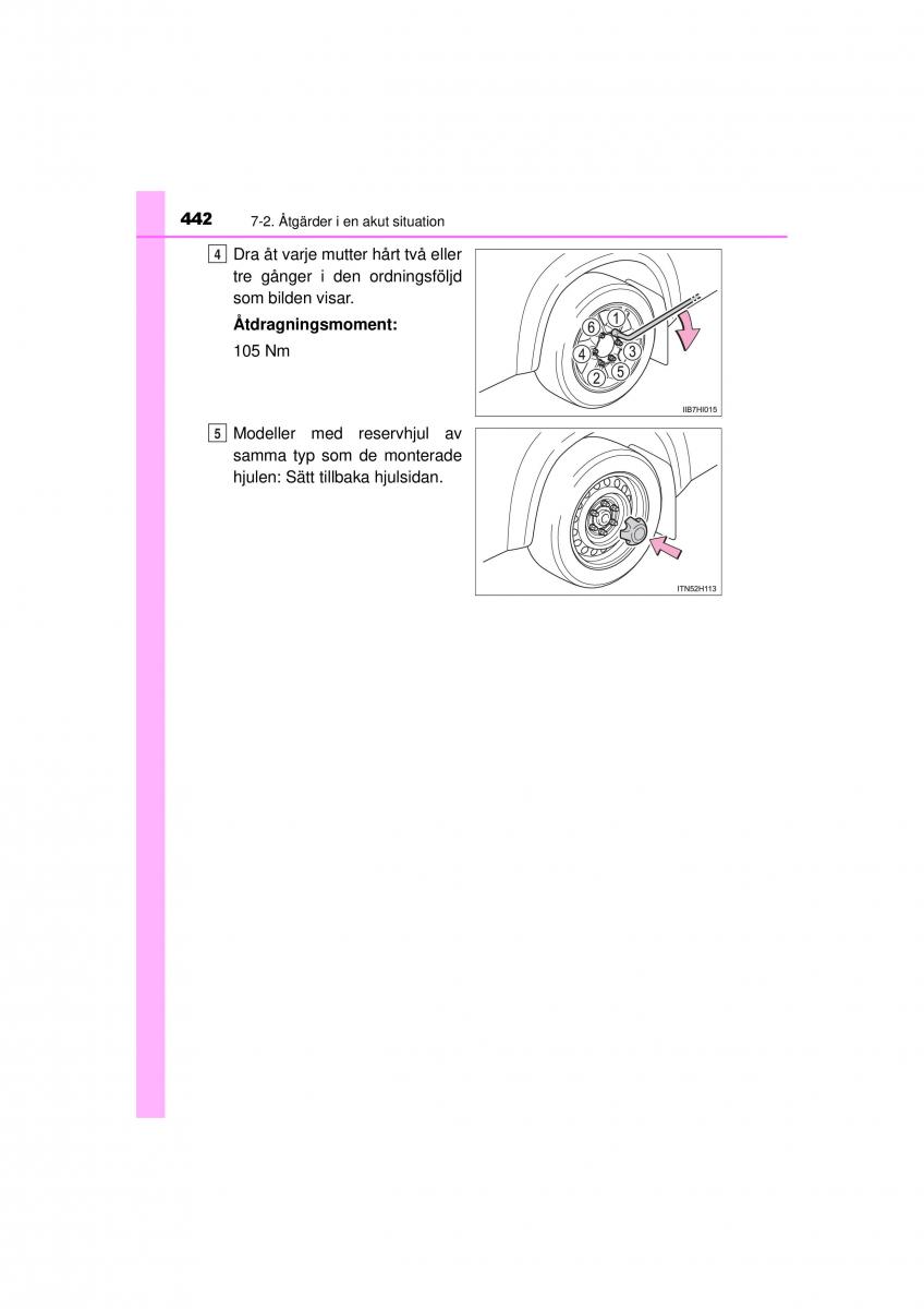 Toyota Hilux VII 7 instruktionsbok / page 442