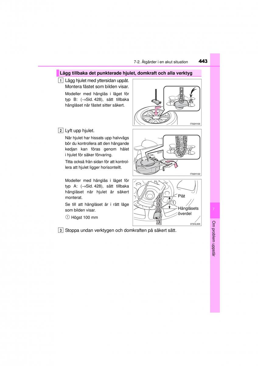 Toyota Hilux VII 7 instruktionsbok / page 443