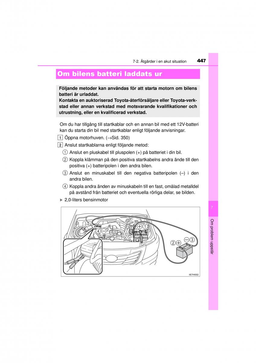 Toyota Hilux VII 7 instruktionsbok / page 447