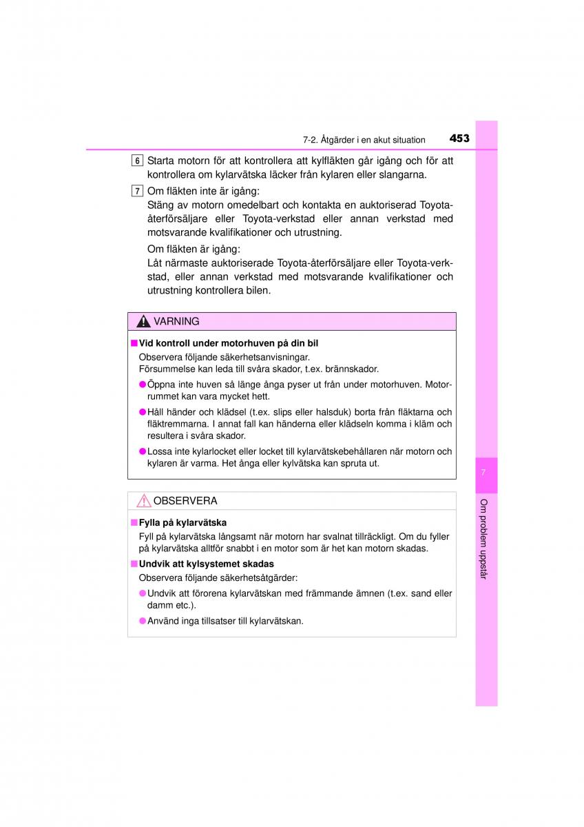 Toyota Hilux VII 7 instruktionsbok / page 453