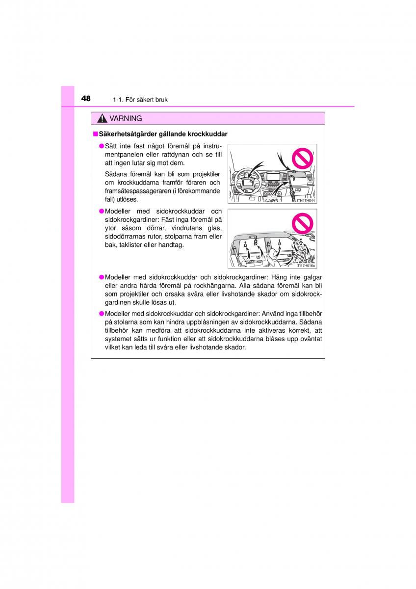 Toyota Hilux VII 7 instruktionsbok / page 48