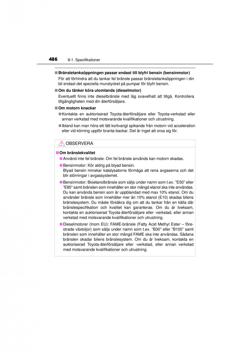 Toyota Hilux VII 7 instruktionsbok / page 486