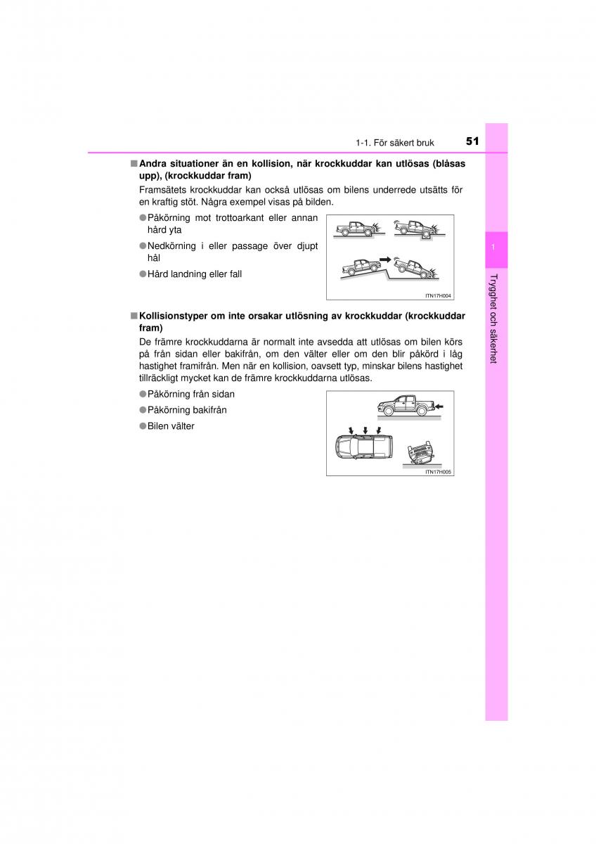 Toyota Hilux VII 7 instruktionsbok / page 51