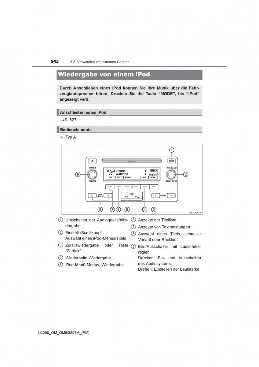 Toyota Land Cruiser J200 Handbuch / page 542