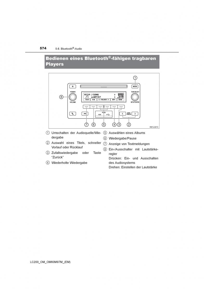 Toyota Land Cruiser J200 Handbuch / page 574