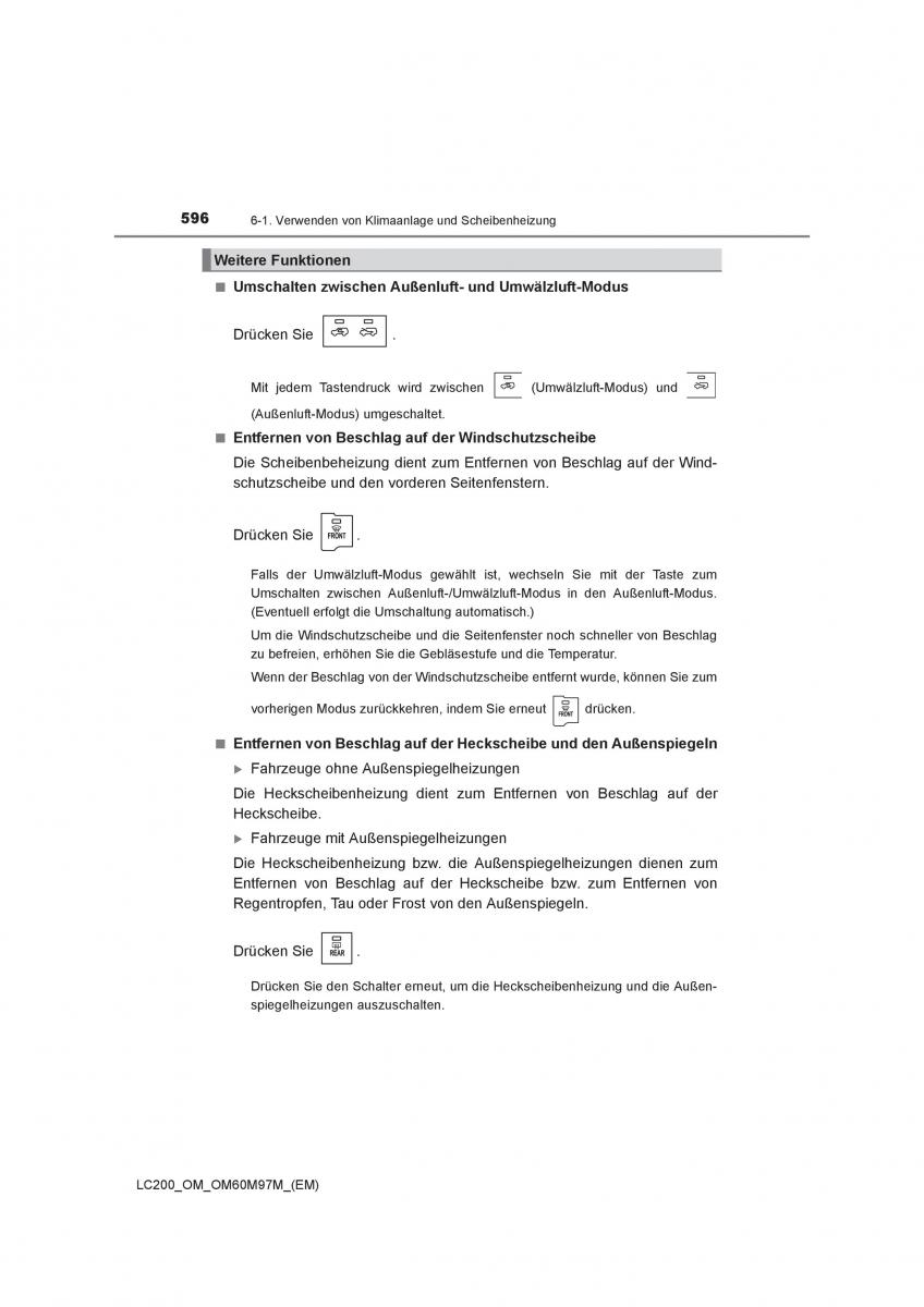 Toyota Land Cruiser J200 Handbuch / page 596