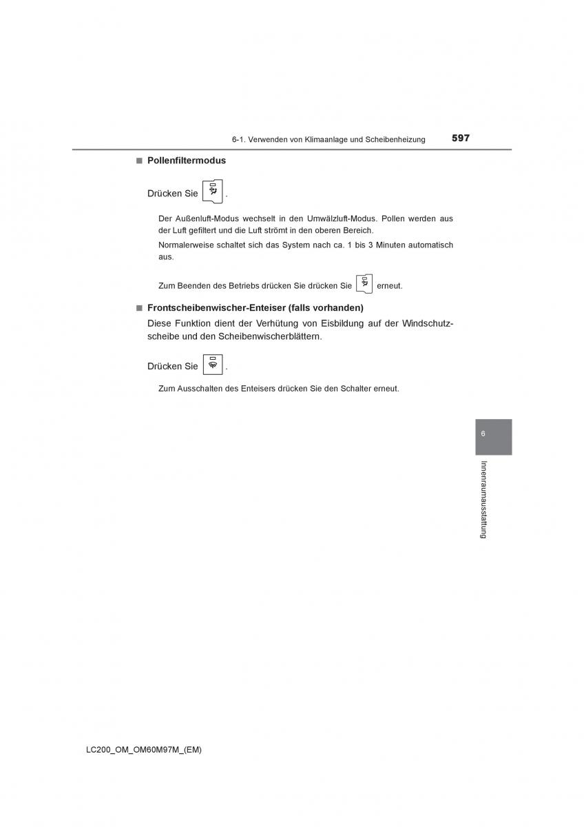 Toyota Land Cruiser J200 Handbuch / page 597