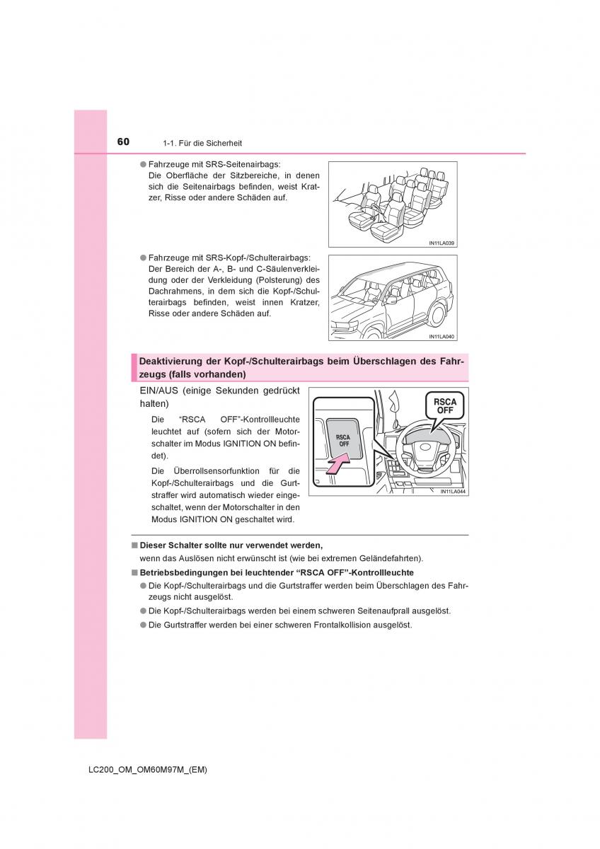 Toyota Land Cruiser J200 Handbuch / page 60