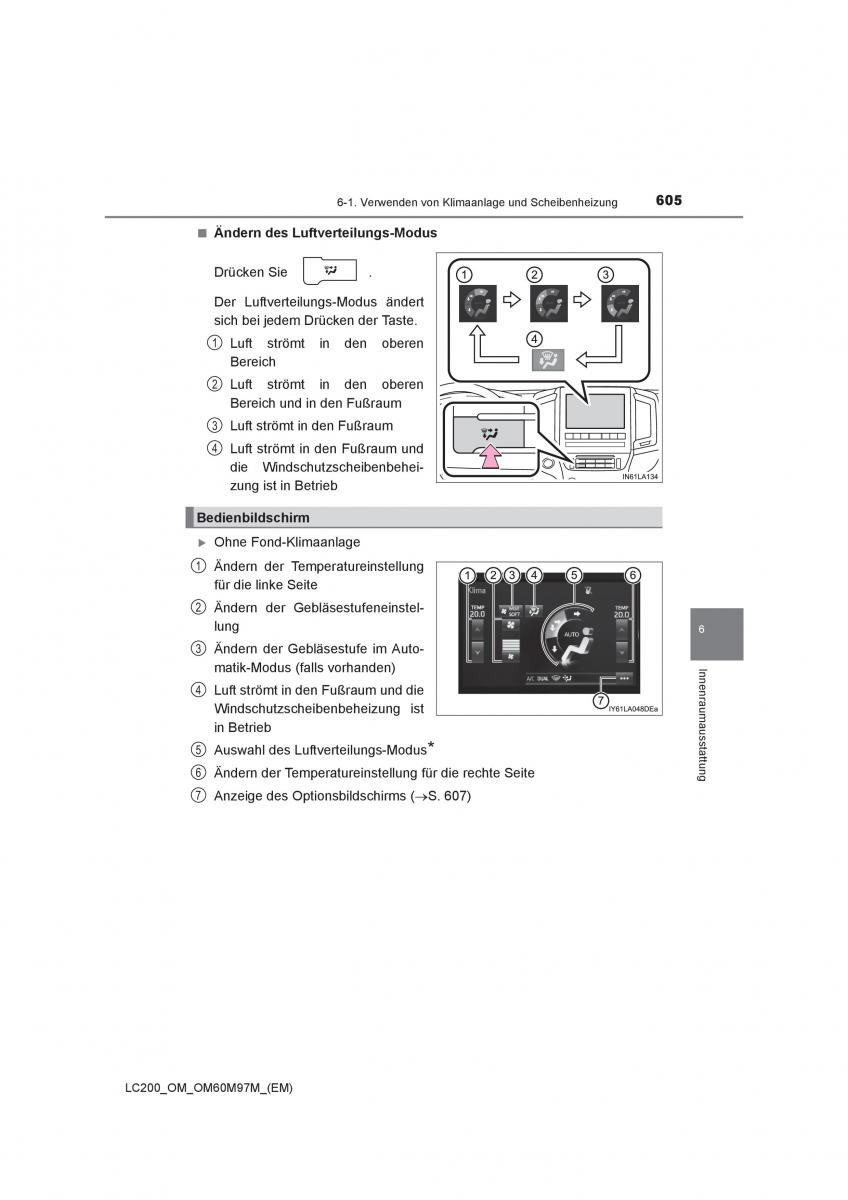 Toyota Land Cruiser J200 Handbuch / page 605