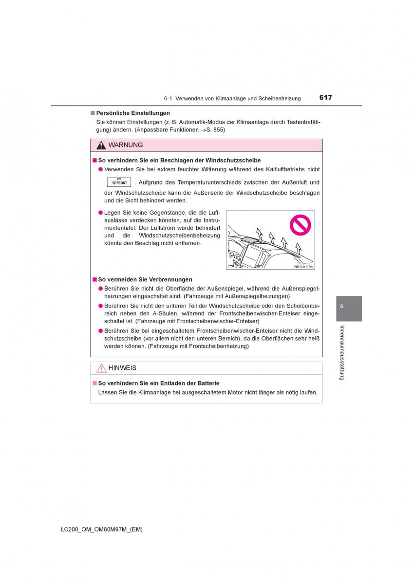 Toyota Land Cruiser J200 Handbuch / page 617