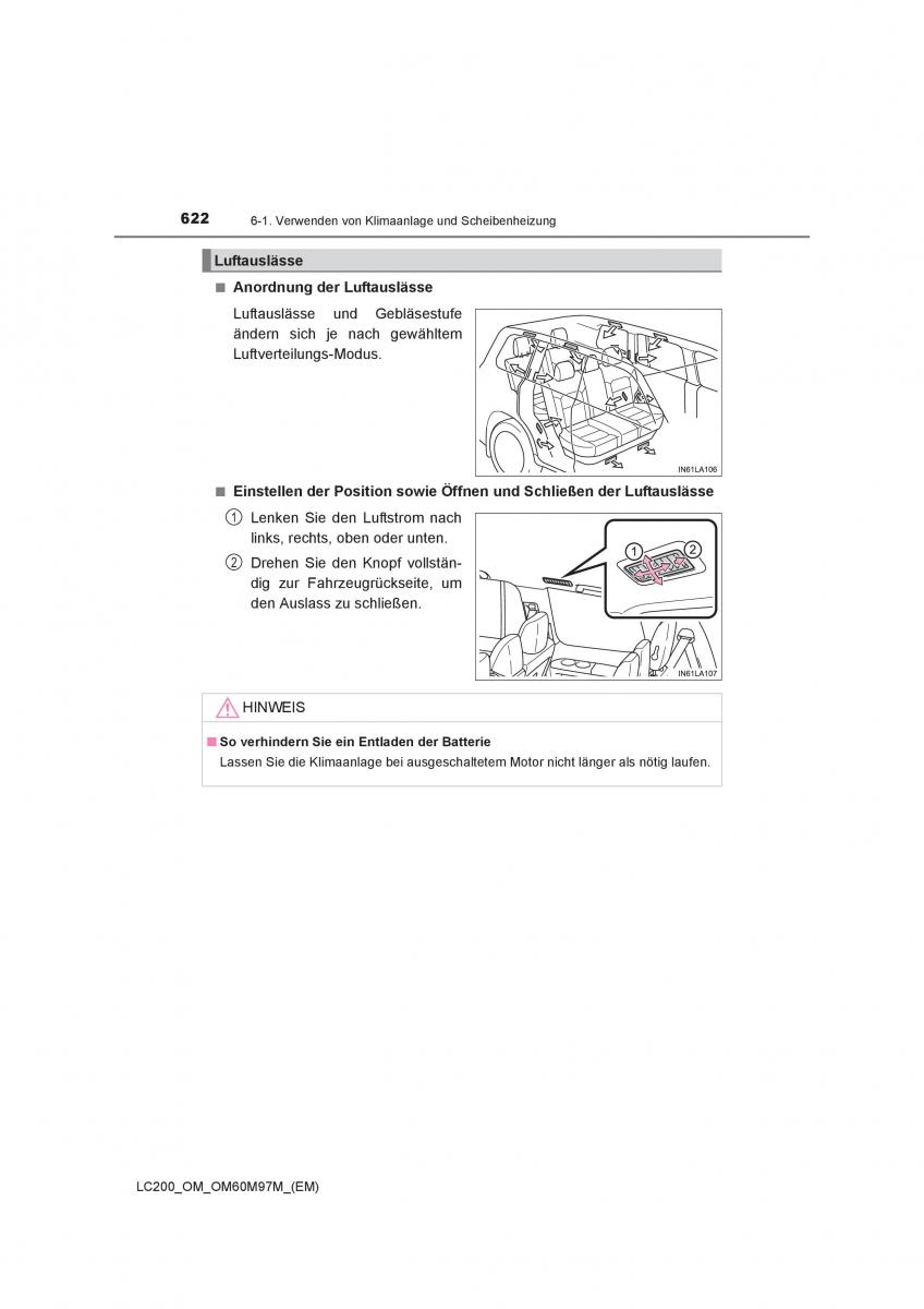 Toyota Land Cruiser J200 Handbuch / page 622