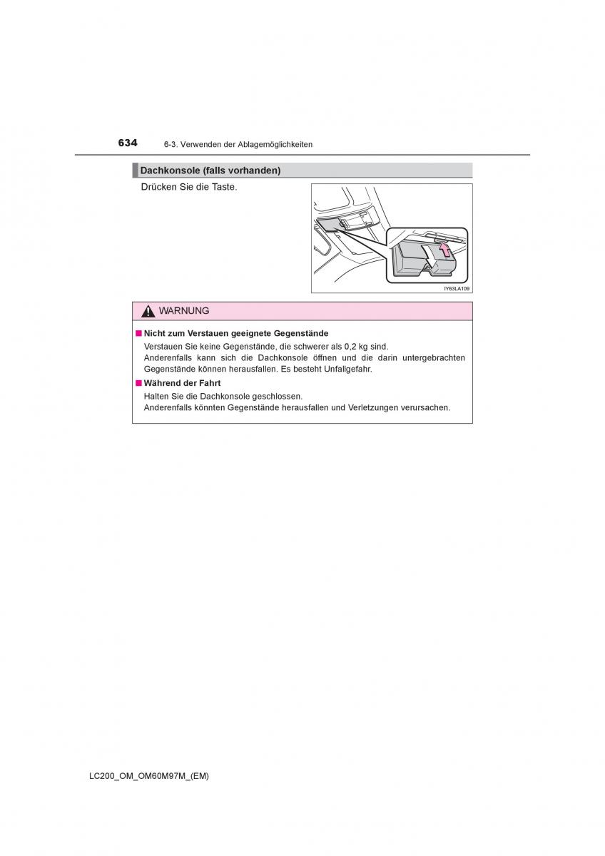 Toyota Land Cruiser J200 Handbuch / page 634