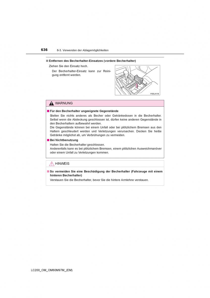 Toyota Land Cruiser J200 Handbuch / page 636