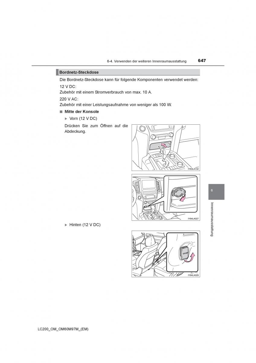 Toyota Land Cruiser J200 Handbuch / page 647