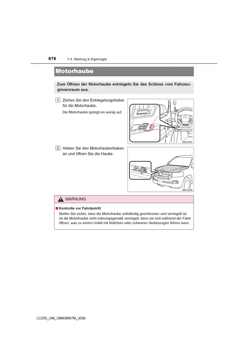 Toyota Land Cruiser J200 Handbuch / page 676