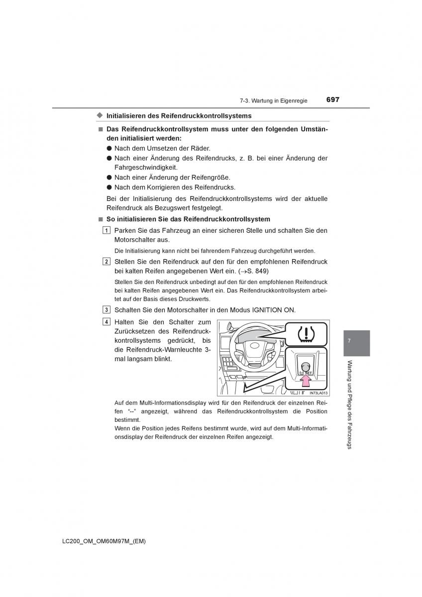 Toyota Land Cruiser J200 Handbuch / page 697