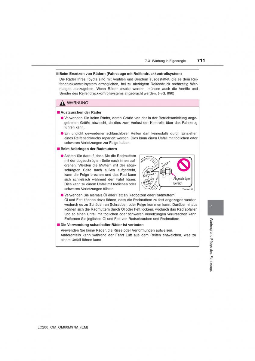 Toyota Land Cruiser J200 Handbuch / page 711