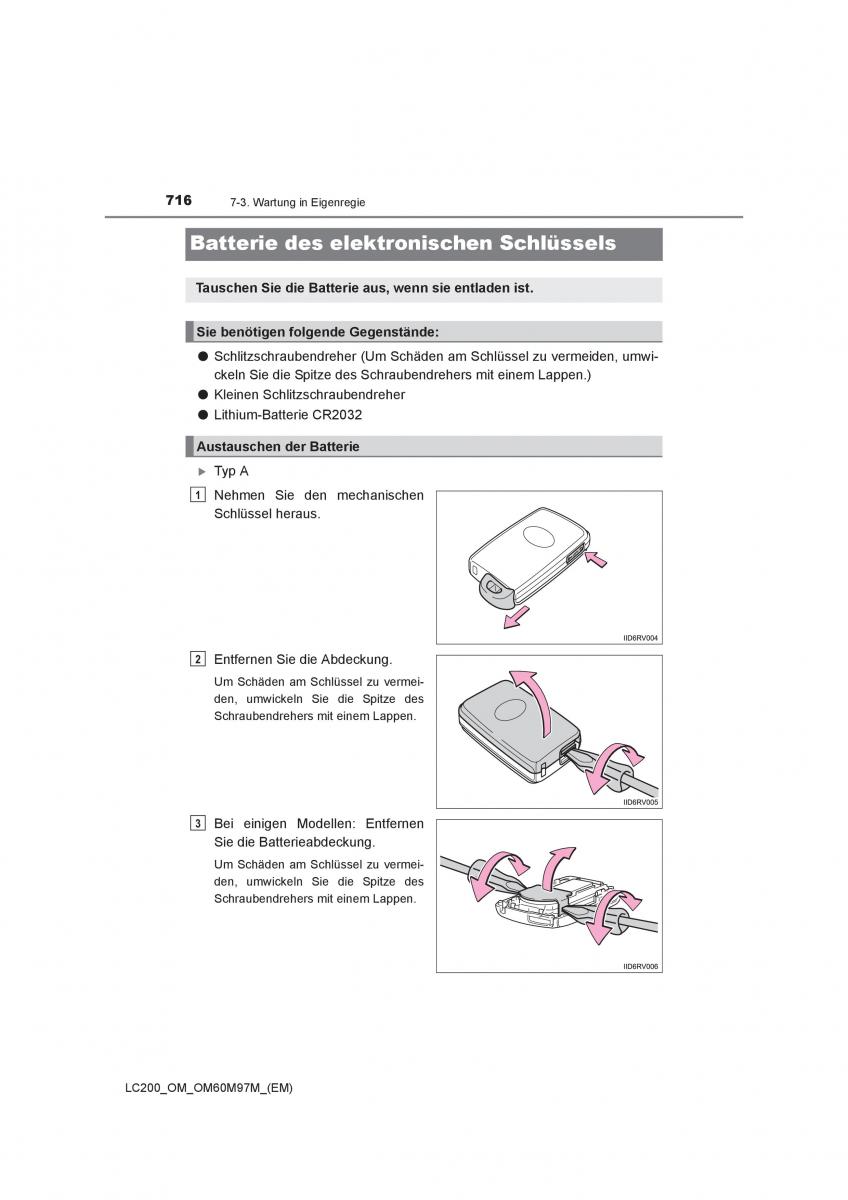 Toyota Land Cruiser J200 Handbuch / page 716