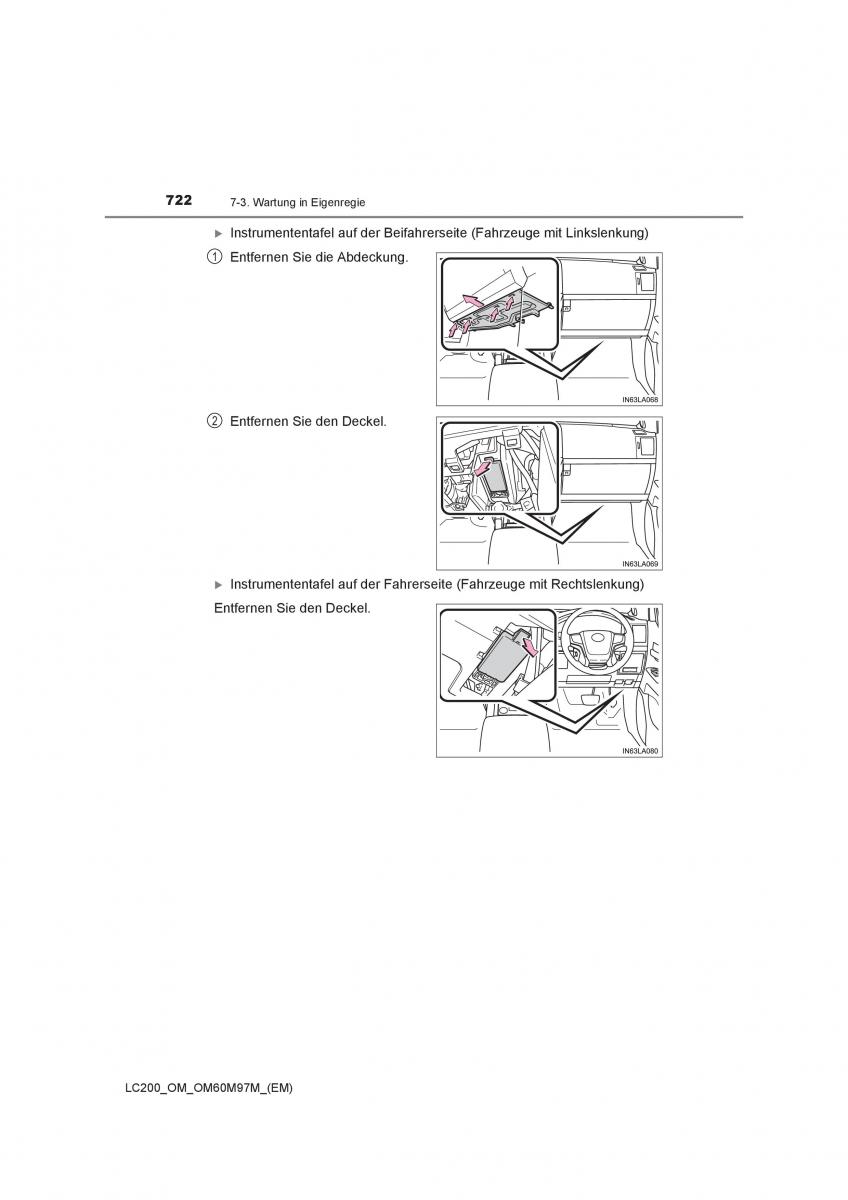 Toyota Land Cruiser J200 Handbuch / page 722