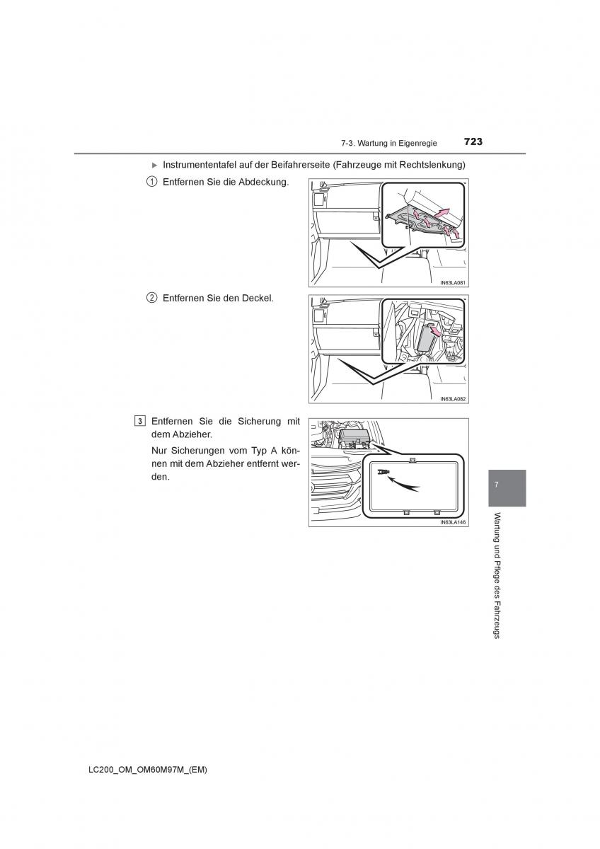 Toyota Land Cruiser J200 Handbuch / page 723