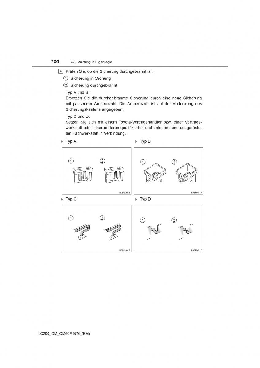 Toyota Land Cruiser J200 Handbuch / page 724