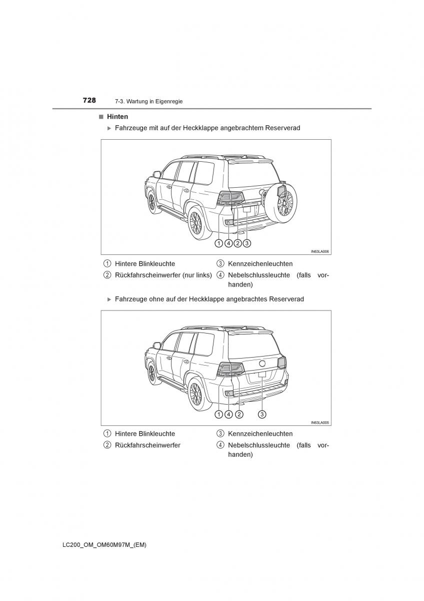 Toyota Land Cruiser J200 Handbuch / page 728